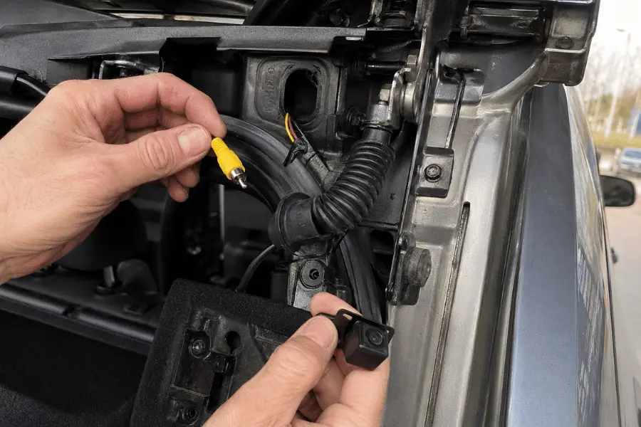 Loose video cable causing backup camera no signal Loose video cable causing backup camera no signal