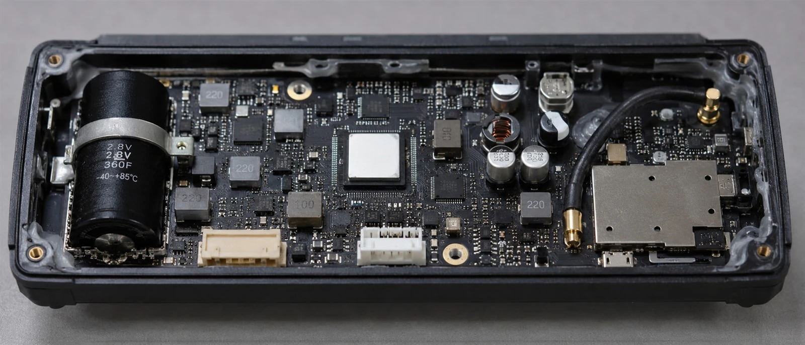 High durability commercial vehicle dashcam internal motherboard with extreme heat-resistant aerospace-grade supercapacitor and vibration-proof silicon gel solder joints. High durability commercial vehicle dashcam internal motherboard with extreme heat-resistant aerospace-grade supercapacitor and vibration-proof silicon gel solder joints.